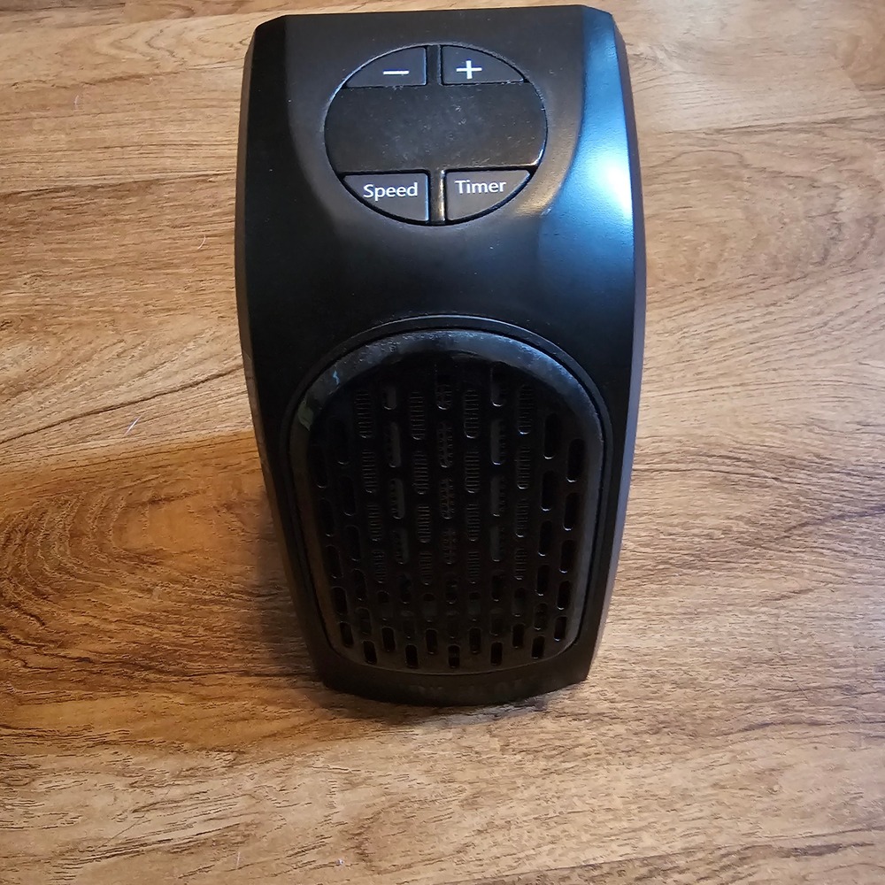 Handy Heater 400W Wall Outlet Personal Space Heater Black HEAT-MC4 Digital Timer